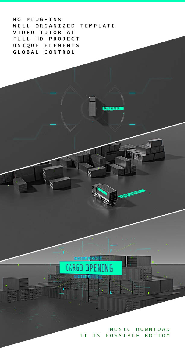 Cargo Opening/ Transportation/ Container Shipping/ Truck transportation/ HUD UI/ Fast Delivery/ APP - 3