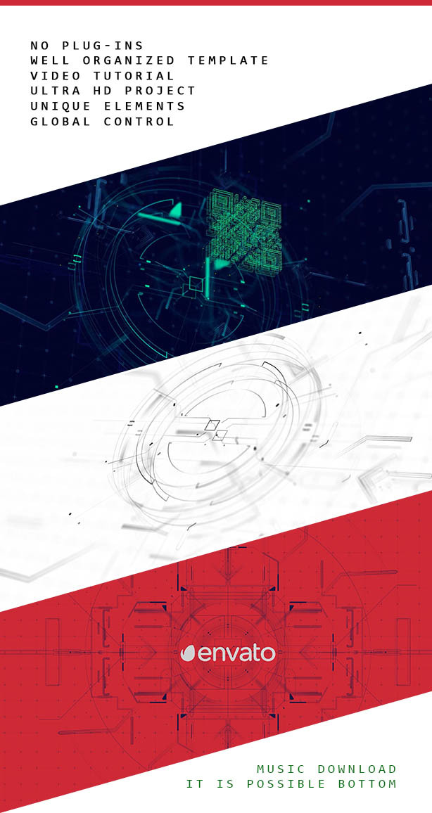 Future HUD Opening/ 3D FUI/ Hi-tech Interface/ Space Sci-fi/ Gaming And Lasers/ Intro Element Reveal - 3