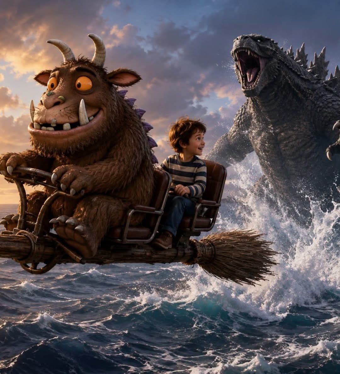Magnus and the Gruffalo,s Godzilla adventure!!